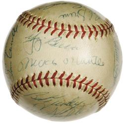 1956 New York Yankees Team Signed Baseball. One