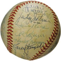 1970's Hall of Famers Multi-Signed Baseball with