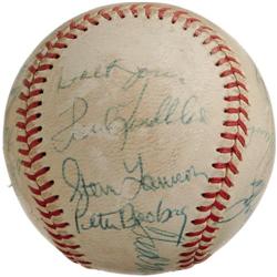 1972 Texas Rangers Team Signed Baseball with Ted