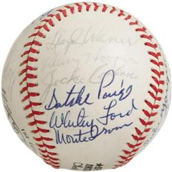 1974 Hall of Famers Multi-Signed Baseball. Memo