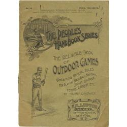 1883 "Official Rules for Playing Baseball" by He