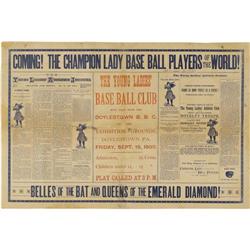 1890 "The Champion Lady Base Ball Players of the