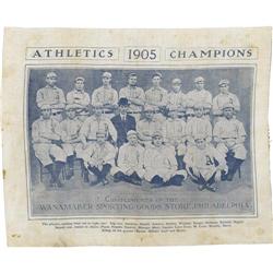 1905 Philadelphia Athletics Souvenir Silk. A qu