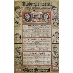 1914 St. Louis Baseball Schedules Sign. Magnifi
