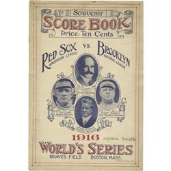 1916 World Series Program (Boston Red Sox). Des