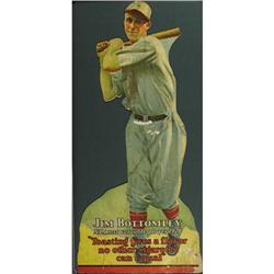 1929 Jim Bottomley Lucky Strike Large Die-Cut Ad