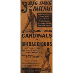 1935 St. Louis Cardinals Broadside with Dean Bro