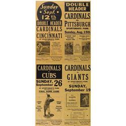 1937 St. Louis Cardinals Broadsides Lot of 4. Q