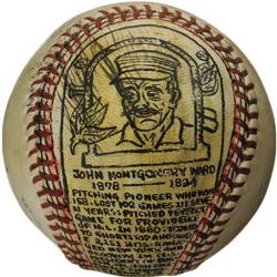 George Sosnak Folk Art Baseball, Monte Ward. IN