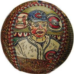 George Sosnak Folk Art Baseball, Lon Warneke. W