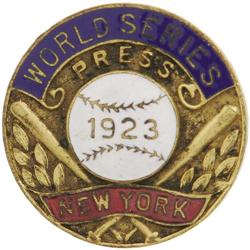 1923 World Series Press Pin (New York Yankees).