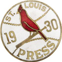 1930 World Series Press Pin (St. Louis). A thir