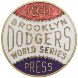 1941 World Series Press Pin (Brooklyn Dodgers).