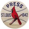 Image 1 : 1942 World Series Press Pin (St. Louis Cardinals