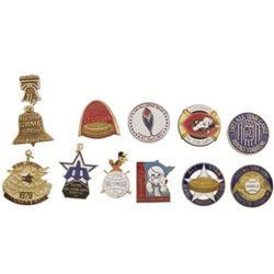 1958-93 All-Star Game Press Pins Lot of 45. Vas