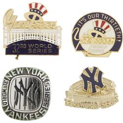 1976-81 World Series Press Pins Lot of 4 (New Yo