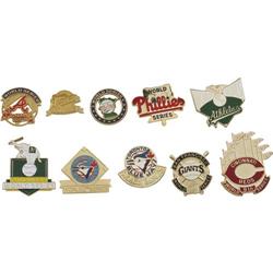1989-93 World Series Press Pins Lot of 10. Both
