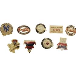 1995-99 World Series Press Pins Lot of 9. Mint