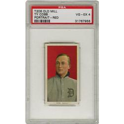 1909-11 T206 Ty Cobb Portrait Red Background PSA