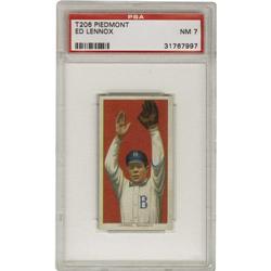 1909-11 T206 Ed Lennox PSA NM 7. The third base