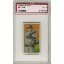 1909-11 T206 Nick Maddox PSA NM 7. Just eight e