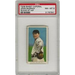 1909-11 T206 John McGraw Glove at Hip PSA NM-MT