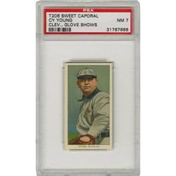 1909-11 T206 Cy Young Glove Shows PSA NM 7. The