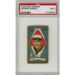 1911 T205 George McBride PSA NM 7. McBride play