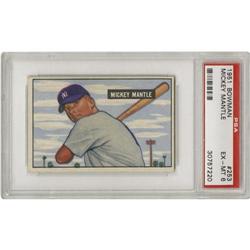 1951 Bowman Mickey Mantle #253 PSA EX-MT 6. The