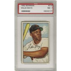 1952 Bowman Willie Mays #218 PSA NM 7. The trem