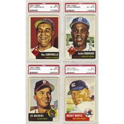 1953 Topps Baseball Near Set, All Unqualified PS