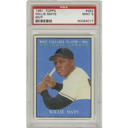 1961 Topps Willie Mays MVP #482 PSA Mint 9. Say