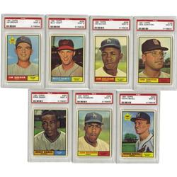 1961 Topps Baseball PSA Mint 9 Lot of 7. Except