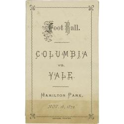 The Oldest Known Football Program. Presented he