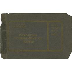 1902 Inaugural Rose Bowl Program. Presented her