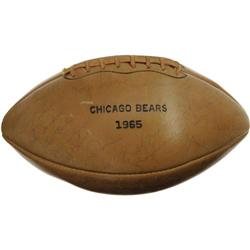 1965 Chicago Bears Team Signed Football with Pic