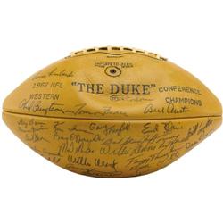 1962 Green Bay Packers Team Signed Football. It