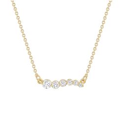 Natural 0.32 CTW Up-Up Away Diamond Necklace 18KT Yellow Gold