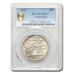 1935 Connecticut Half Dollar Commem MS-67 PCGS