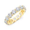 Image 1 : Natural 3.02 CTW Round Cut Diamond Eternity Band 14KT Yellow Gold