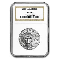 1 oz Platinum American Eagle MS-70 NGC (Random Year)