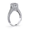 Image 4 : Natural 3.02 CTW Oval Cut Diamond Split Shank Engagement Ring 18KT White Gold