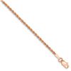 Image 2 : 14k Rose Gold 1.75 mm Diamond Cut Rope Chain - 8 in.