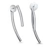 Image 1 : 14k White Gold Polished Front & Back Earrings