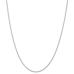 14k White Gold 0.65 mm D/C Spiga Pendant Chain Necklace - 16 in.
