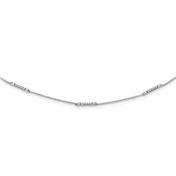 14k White Gold .25ct Diamond 5-Station Necklace - 16 in.