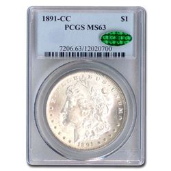 1891-CC Morgan Dollar MS-63 PCGS CAC