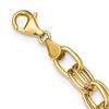 Image 2 : 14k Yellow Gold Polished Fancy Link Necklace - 18 in.