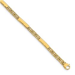 Men's 14k Yellow Gold Polished Men's Fancy Bracelet - 8.5 in.