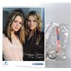 Image 1 : AOL Signed Mary Kate and Ashley Olsen Photo and Keychain - 5.25" x 7.5"